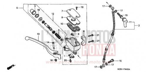 FR. BRAKE MASTER CYLINDER VT600CW de 1998